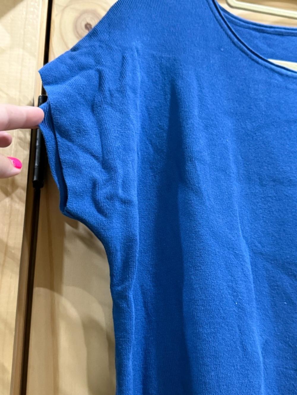 Bright Blue Knit Top and Wide-Leg Pants Set - Picture 5 of 7